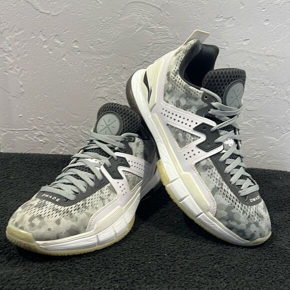 🔥🏀 Li-Ning Way Of Wade Basketball Shoes Mid - RARE - Wolf Grey Camo Sz 11 - GU - Picture 1 of 16